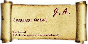 Jagyugy Ariel névjegykártya